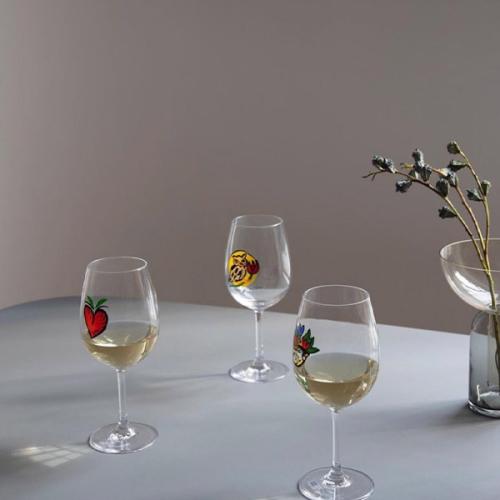 ＜コスタボダ＞FRIENDSHIP ワイングラス4本セット（Hearts2本/Happiness2本）