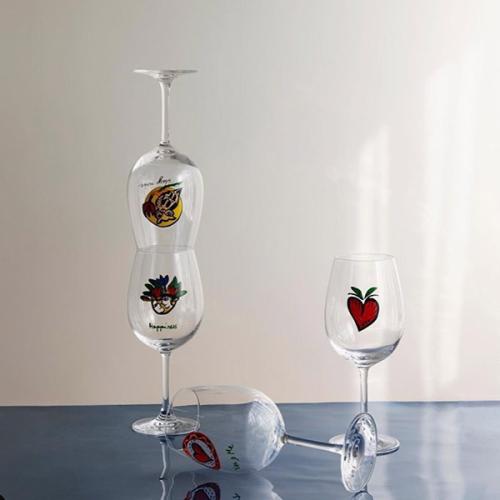 ＜コスタボダ＞FRIENDSHIP ワイングラス4本セット（Hearts2本/Happiness2本）