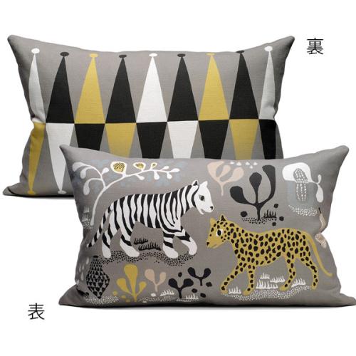 ＜リトルファント＞クッション(中材込) 40×60cm　Brilla/Tiger　グレー