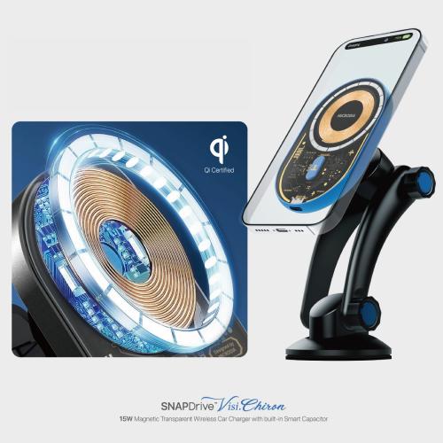 【タカシマヤセレクト】＜MICRODIA＞SnapDrive Visi-Chiron 15W Magnetic Wiress Car Charger
