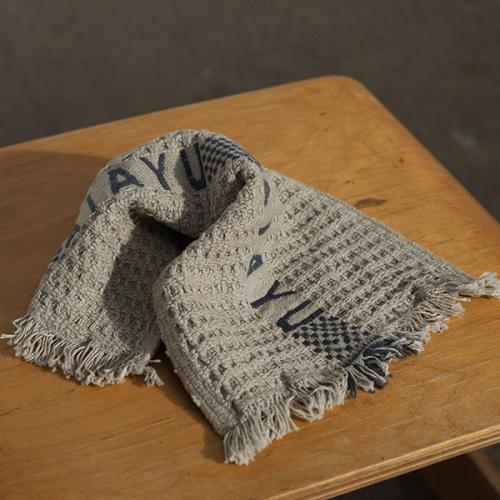 ＜アイアユ＞オーガニックコットン　ミニタオル2枚セット　ロゴ