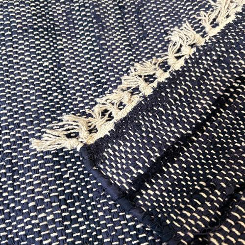 ＜アイアユ＞コットンラグマット S　ネイビー