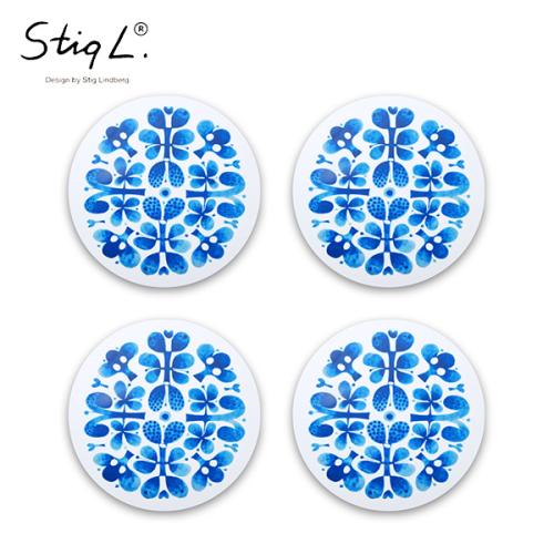 ＜オプトデザイン＞スティグリンドベリ木製コースター4枚セット