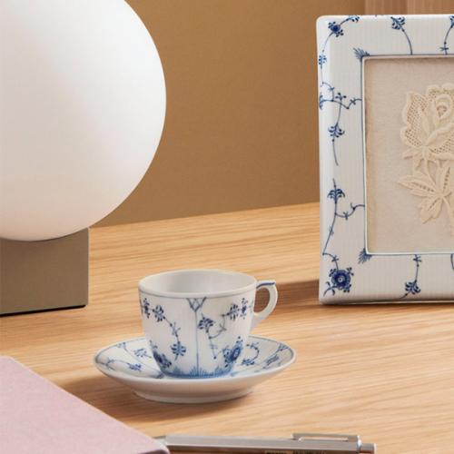 ＜ロイヤル コペンハーゲン＞ブルーフルーテッド　プレイン　カップ＆ソーサー　ペア