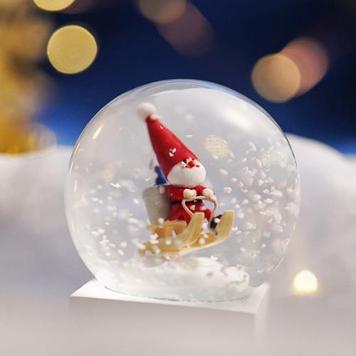＜Nordika Nisse＞ノルディカニッセ miniスノードーム  そりに乗ったサンタ