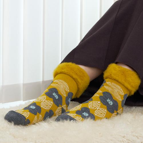 ＜from F＞もこもこソックス 花畑 （レディースサイズ ）