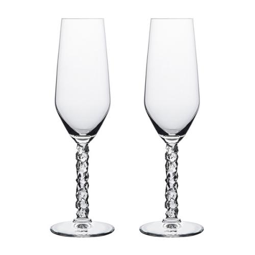 ＜Orrefors＞CARAT シャンパングラス 2P