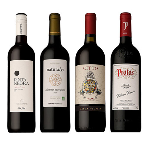 伝統国周遊 4か国のおすすめ赤ワインセット