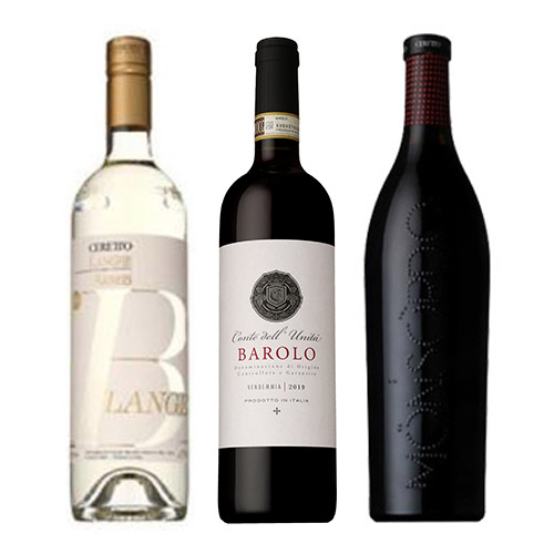 バローロもはいったイタリア・ピエモンテのおすすめ赤白ワイン3本セット