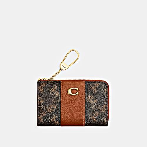 【タカシマヤセレクト】＜COACH＞コーチ エッセンシャル Lジップ キー ケース・ホース アンド キャリッジ プリント