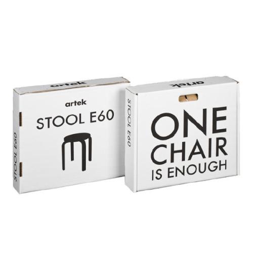 ＜Artek＞フィンランド アルテック スツール E60 4本脚 （ホワイトラッカー）