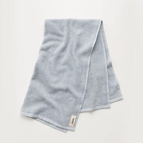 ＜アイアユ＞オーガニックコットン100％　ゲストタオル50×90cm  ライトブルー